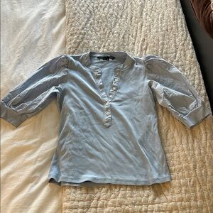 Veronica Beard Light Blue Jeans Shirt